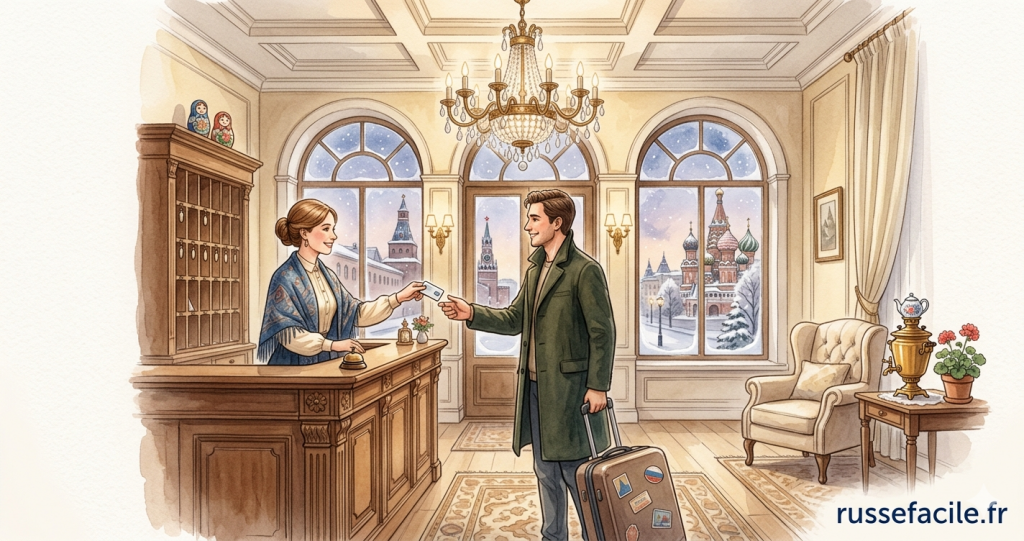 à l'hôtel en russe
